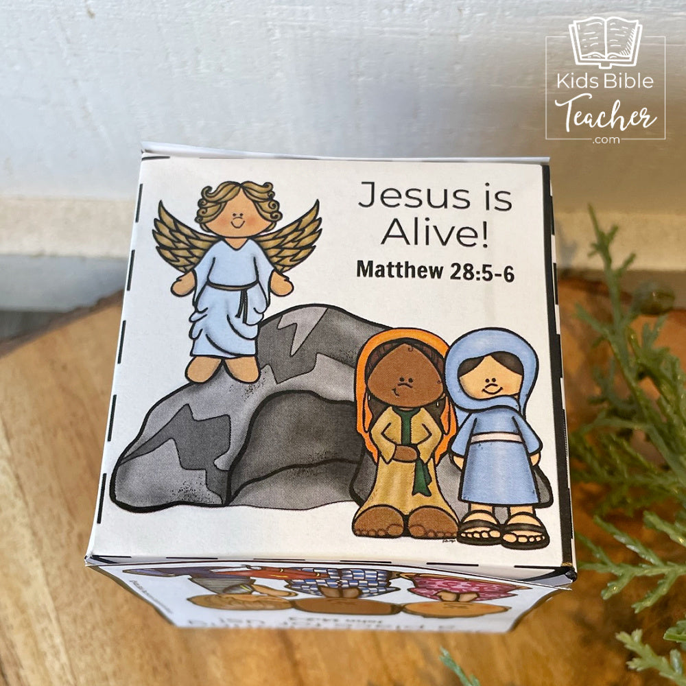 Jesus' Resurrection Bible Story Cube Bible Craft for Easter – Kids Bible Teacher